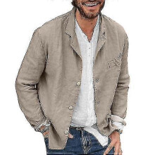 (2XL, Please refer to the instruction manual for use) "Men's Casual Cotton Linen Blazer Jackets Button Jacket Sports Coats"