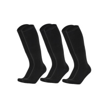 3 Pair Stretchable Athletic Sock Polyester Texture-Black aldult