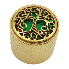 Metal Tree Pattern Potentiometer Control-Golden Inlaid green