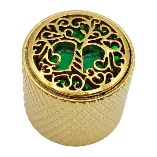 Metal Tree Pattern Potentiometer Control-Golden Inlaid green