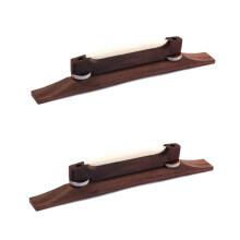 2pcs Archtop Guitar Bridge Saddle Replacement Set for Acoustic Guitar, Adjustable String Height