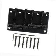Vintage 4 String Electric Bass Bridge Black, Durable Metal Build, Easy Installation for JB PB Replacement