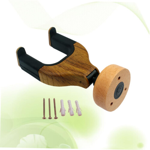Guitar Wall Hanger with Locking Hook for Acoustic and Bass, SpaceSaving ScratchResistant Mount 1