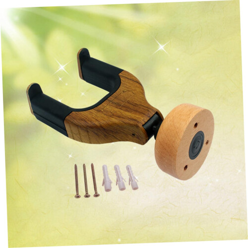 Guitar Wall Hanger with Locking Hook for Acoustic and Bass, SpaceSaving ScratchResistant Mount 2