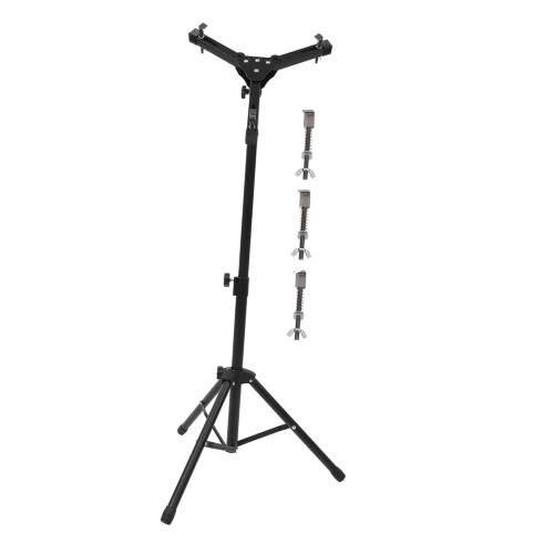Adjustable Folding Snare Drum Stand Durable Alloy Frame Black Finish for Beginners Home Practice