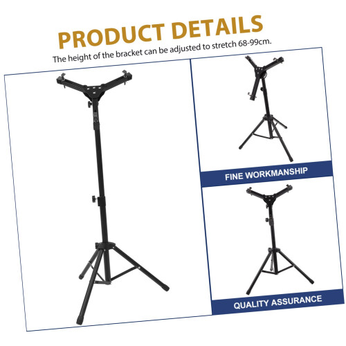 Adjustable Folding Snare Drum Stand Durable Alloy Frame Black Finish for Beginners Home Practice 1