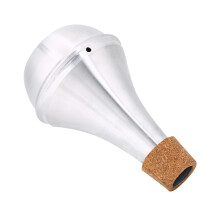 Aluminum Alloy Cork Trumpet Practice Mute with Clear Sound Reduction and Secure Fit for Indoor Use