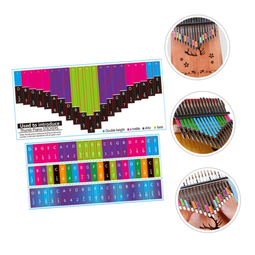Kalimba Stickers Set for Beginners with Clear Note Labels, Fast Recognition and Easy Learning Aid 1