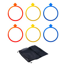 Paquet de 6 flèches aux couleurs vives, anneaux d'entraînement