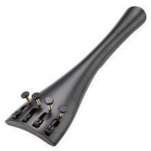 Wood Cello Tailpiece with Builtin Fine Tuners for Precise Tuning and Warm Balanced Tone