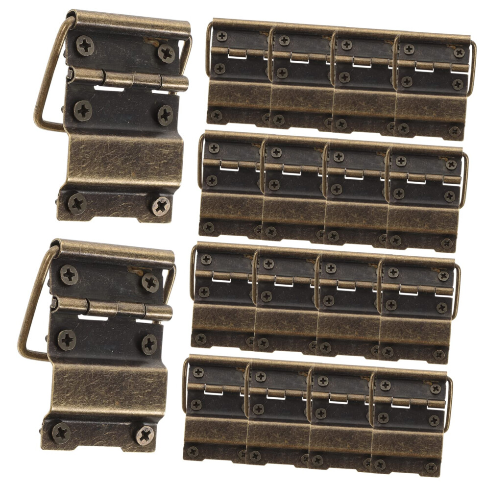 30Pcs Heavy Duty Iron Wooden Box Hinges And Latches Set For Jewelry Or Small Cabinets, Assorted Colors 9351714529341