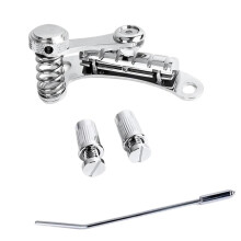 Electric Guitar Tremolo Bridge for LP SG, Silver Vibrato Tailpiece Replacement with Smooth Control