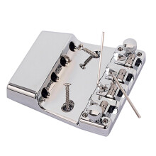 Durable Metal String Bass Bridge Saddle and Strain Plate Replacement Restores Clear Tone