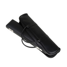 Durable Leather Flute Case with Smooth Zipper, Lightweight Wear Resistant Pouch for Reliable Protection