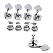Bass Tuning Pegs Vintage Open Gear Design Right Handed Replacement Set with Screws and Ferrules
