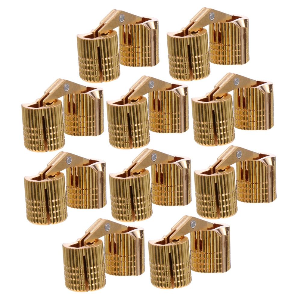 10Pcs Brass Concealed Hinges 180 Invisible Design For Cabinet Doors Wardrobes Smooth Quiet Operation 9351714529648