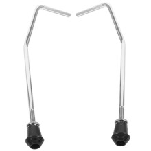 2pcs Drum Hardware Stand Set, Universal Drum Holder Bracket for Tom and Bass Drum, Silver Metal