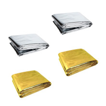 4pcs Emergency Thermal Blanket Aluminum Foil Reflective Heat Retention Reusable Survival Blanket for Camping