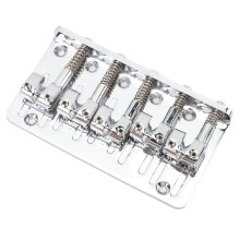5 String Bass Guitar Bridge Adjustable Saddle Electroplated Zinc Alloy Silver Replacement