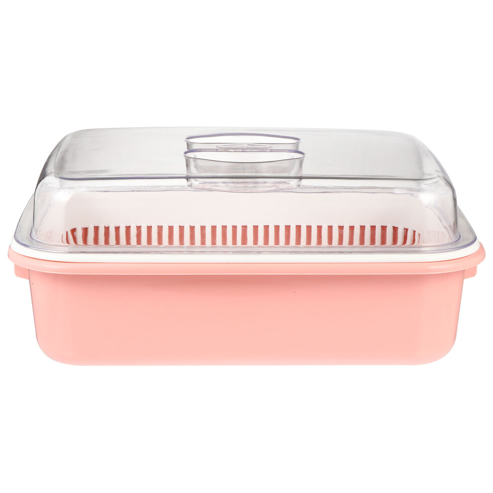 Pp Baby Bottle Storage Box Kitchen Drying Rack For Tableware Pink Supvox