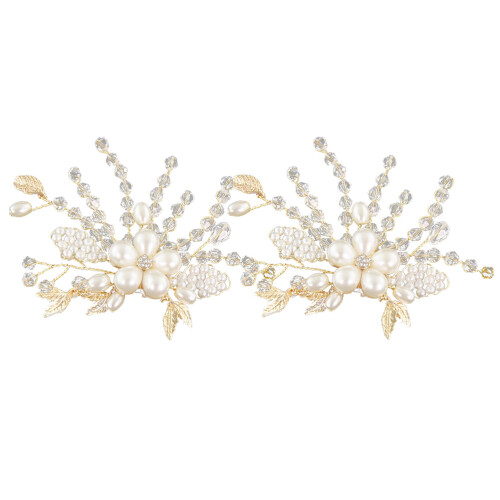 1 Pair Imitation Pearl Bride Wedding Shoe Ornament