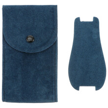 1Pc Portable Blue Watch Pouch with Protective Pad Travel Watch Bag