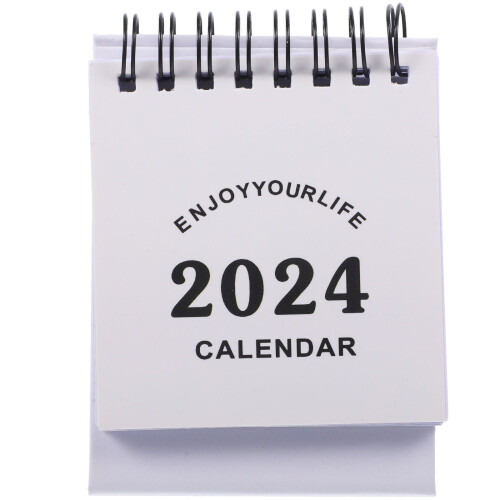 Mini Desktop Calendar White Paper 1pcs 5.3x2.9in
