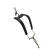 Cinghia Sax Nera Regolabile in Pelle E Nylon Doppia Spalla Comfort