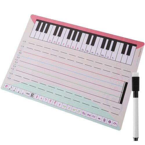 1Set Tavola Musicale Scrivibile E Cancellabile Per Insegnamento
