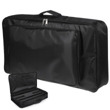 Durable Electric Guitar Pedalboard Case with Ergonomic Handle, Reinforced Stress Points, Sleek Black Finish