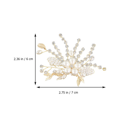 1 Pair Imitation Pearl Bride Wedding Shoe Ornament 1