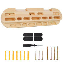 Wooden Climbing Hangboard for Grip Strength Training, Ergonomic Fingerboard Trainer with Multi Hold Design and Smooth Finish