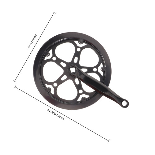 1Set Guarnitura Monopignone in Ferro Nero Resistente Per Bici 1