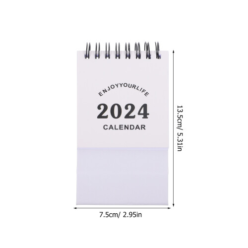 Mini Desktop Calendar White Paper 1pcs 5.3x2.9in 1