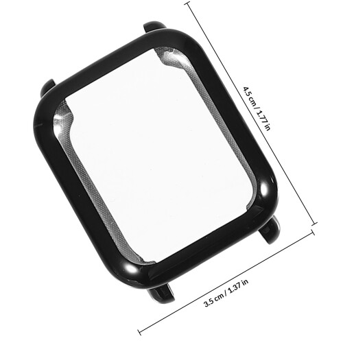 3Pcs Black Tpu Watch Protective Shell Anti-Scratch Durable Cover 1