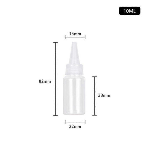 (10ml) 30pcs Plastic Squeeze Dropper Bottle 5-250ml Transparent Sharp-mouth Plastic Squeezable Sub-bottled Split