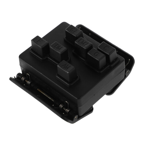 Black Ukulele Chord Trainer with Quick Tuning Feature, Compact Practice Tool for Beginners