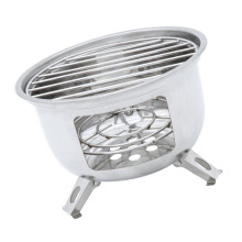Portable Stainless Steel BBQ Grill, Lightweight Foldable Camping Barbecue Stove for Outdoor Cooking