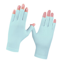 Kühlende Damen-Golfhandschuhe aus Eisseide, atmungsaktive-Blau