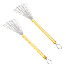 Ergonomic Retractable Wire Drum Brushes Set for Jazz Musicians Beginners and Youth Bands