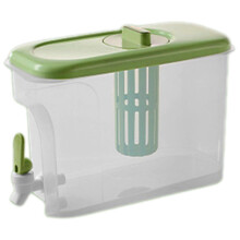 (Green) Iced Fruit Juices Container Stackable No Leaking Water Pitchers for Kitchen