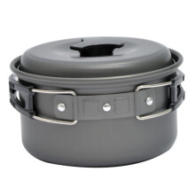 Camping Cookware Set Lightweight Aluminum Folding Pot Nonstick Easy Clean for Outdoor Cooking