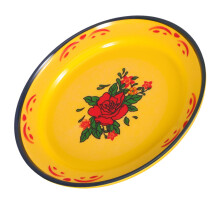 Melamine Dinnerware Set with Floral Design, Unbreakable Plates and Bowls for Outdoor Picnic and BBQ