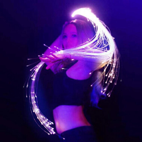 (Purple) Hand Throwing Glowing Fiber Whip Ambient Light Props 2