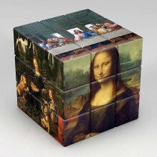 (Da Vinci) 3x3x3 Magic Puzzle Cube Van Gogh Monet Da Vinci Picasso Pattern Cube Children's Gifts Educational Toys
