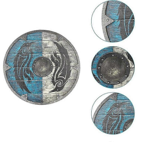 (B) Viking Shield Decorative Toy Medieval Eivor Valhalla Warweave For Decorating Home Office Ship Restaurant 2