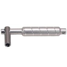 Silver Drum Tuning Key Wrench with Ergonomic Grip and Durable Aluminum Body for Precise Drum Tuning