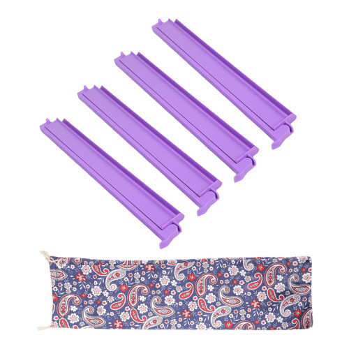 Majiang Game Modern Tile Rack With Builted In Pusher-Purple
