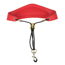 Adjustable Leather Saxophone Neck Strap with Comfortable Shoulder Support and Metal Hook for Alto Tenor Performance