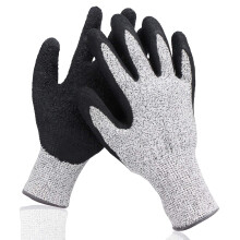 Cut Resistant Work Gloves with Nitrile Grip Coating for Mechanics, Auto and Welding